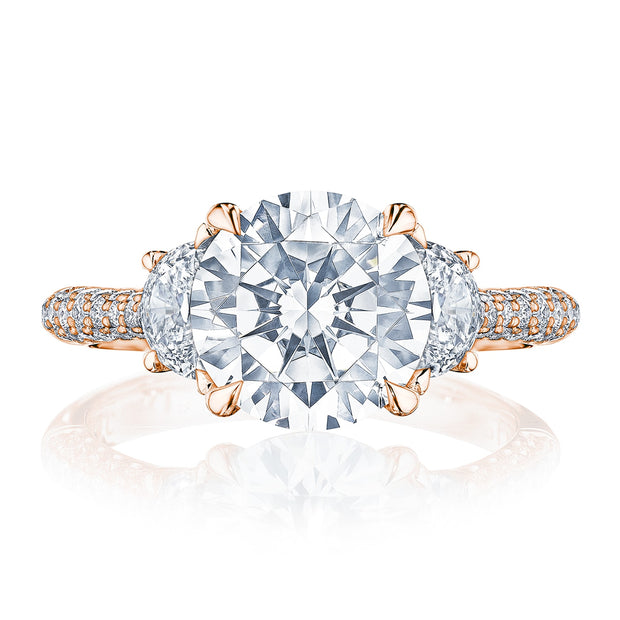 Round 3-Stone Engagement Ring