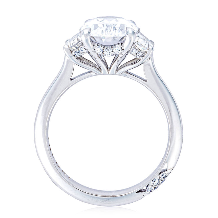 Oval 3-Stone Engagement Ring