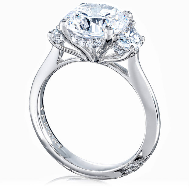 Round 3-Stone Engagement Ring