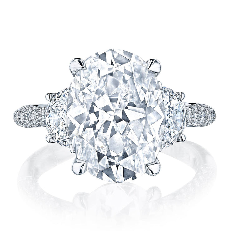 Oval 3-Stone Engagement Ring