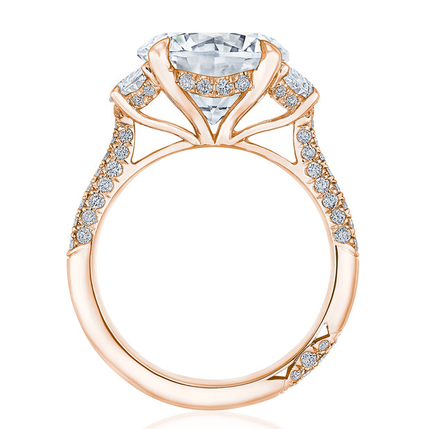 Round 3-Stone Engagement Ring