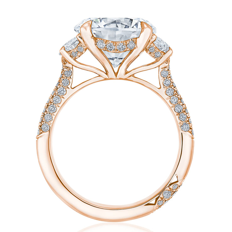 Round 3-Stone Engagement Ring