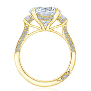 Round 3-Stone Engagement Ring