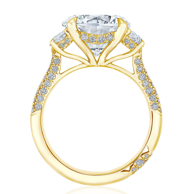 Round 3-Stone Engagement Ring