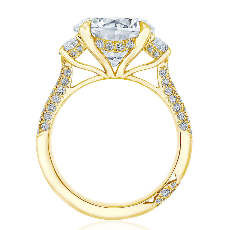 Round 3-Stone Engagement Ring