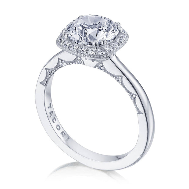 Round with Cushion Bloom Engagement Ring