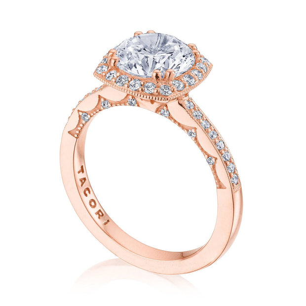 Round with Cushion Bloom Engagement Ring