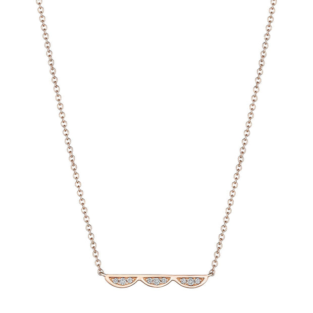 Closed Crescent Diamond Necklace - Petite