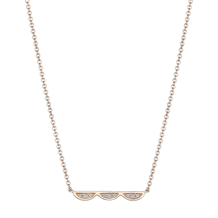 Closed Crescent Diamond Necklace - Petite