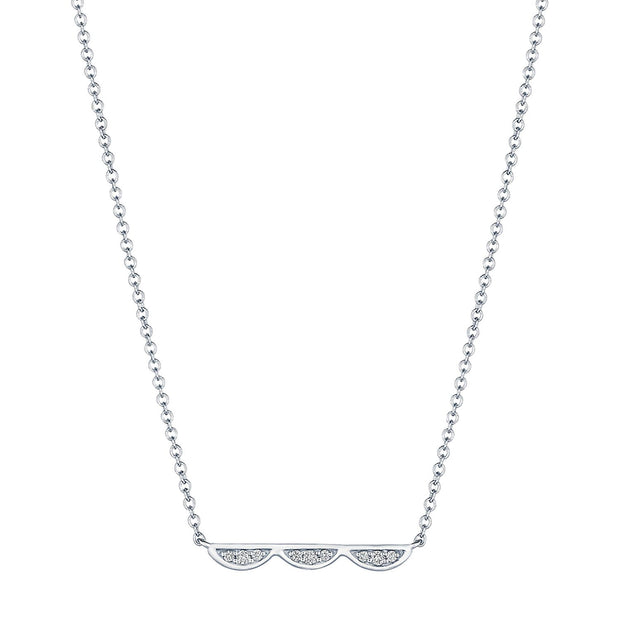 Closed Crescent Diamond Necklace - Petite