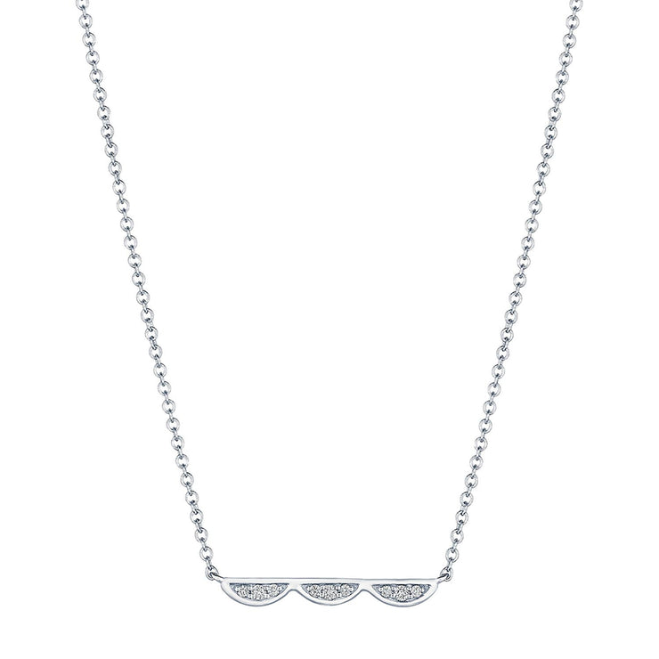 Closed Crescent Diamond Necklace - Petite