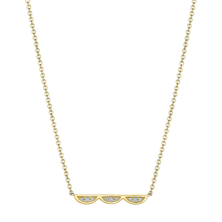 Closed Crescent Diamond Necklace - Petite