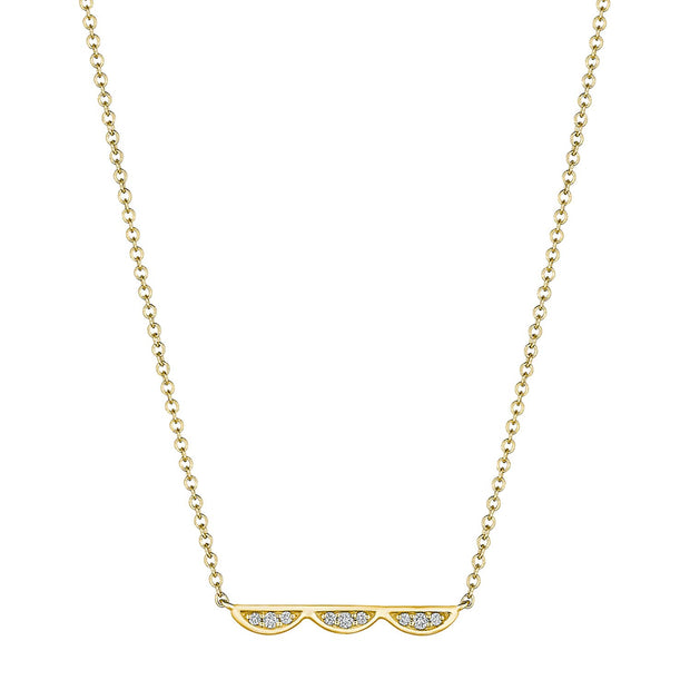 Closed Crescent Diamond Necklace - Petite