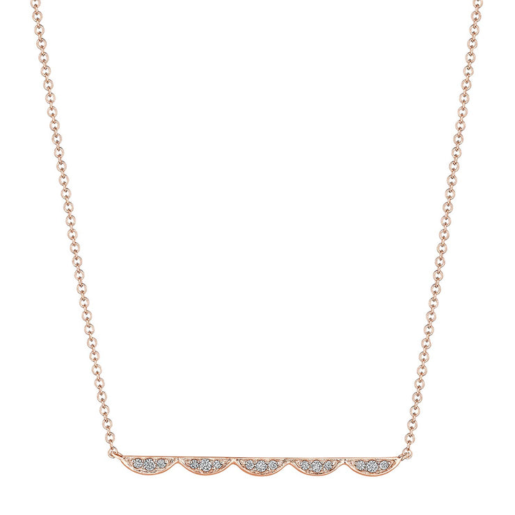 Open Crescent Diamond Necklace