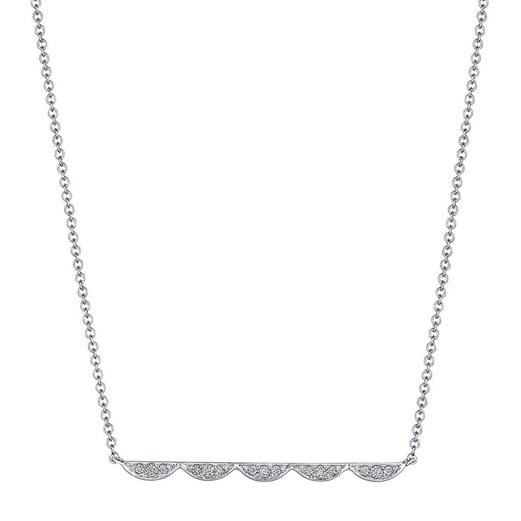 Closed Crescent Diamond Necklace