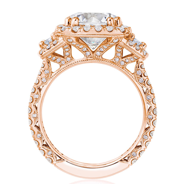 Round 3-Stone Engagement Ring