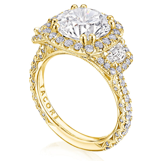 Round 3-Stone Engagement Ring