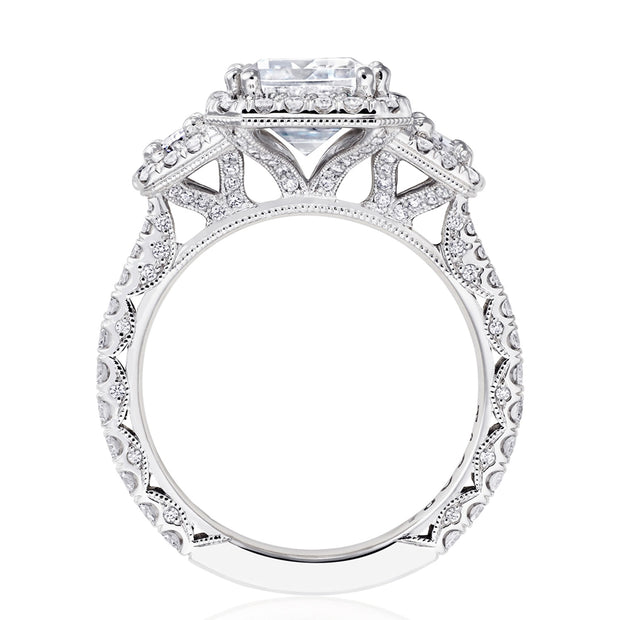 Emerald 3-Stone Engagement Ring