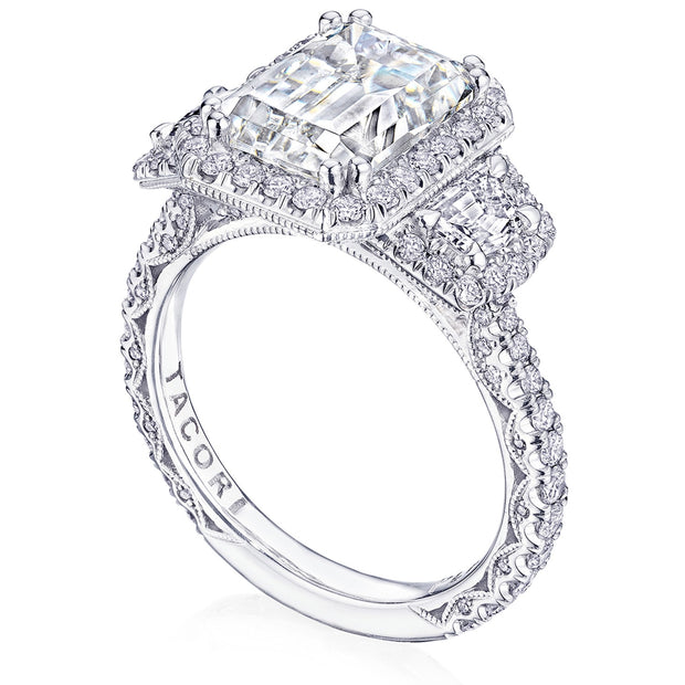 Emerald 3-Stone Engagement Ring