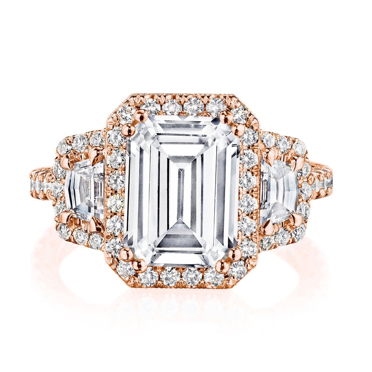 Emerald 3-Stone Engagement Ring