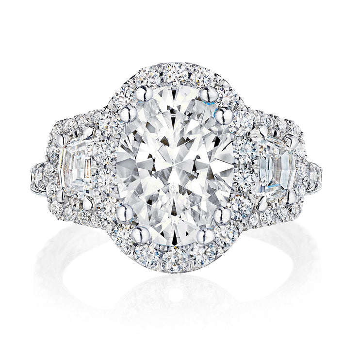 Oval 3-Stone Engagement Ring