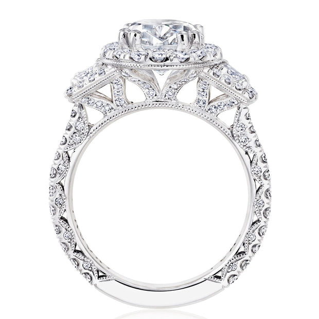 Oval 3-Stone Engagement Ring