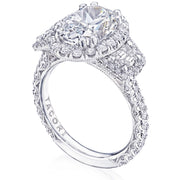Oval 3-Stone Engagement Ring