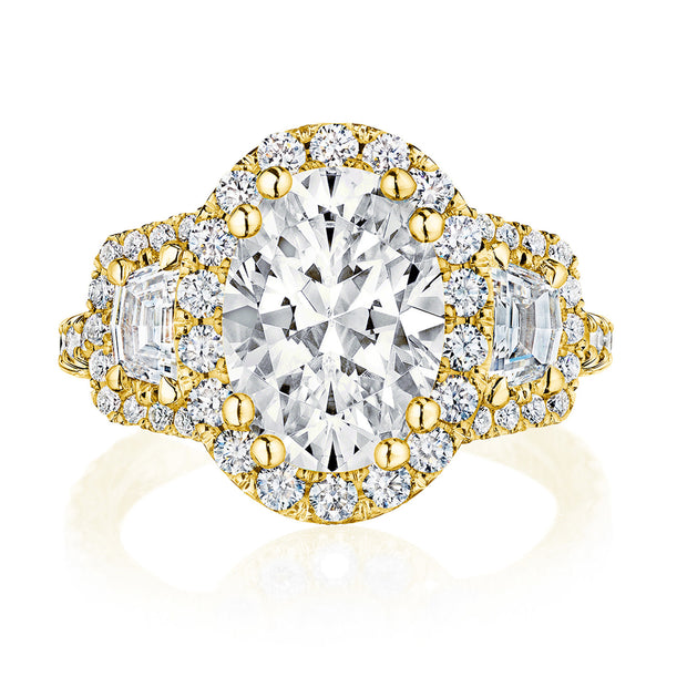 Oval 3-Stone Engagement Ring