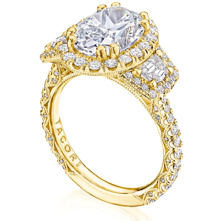 Oval 3-Stone Engagement Ring
