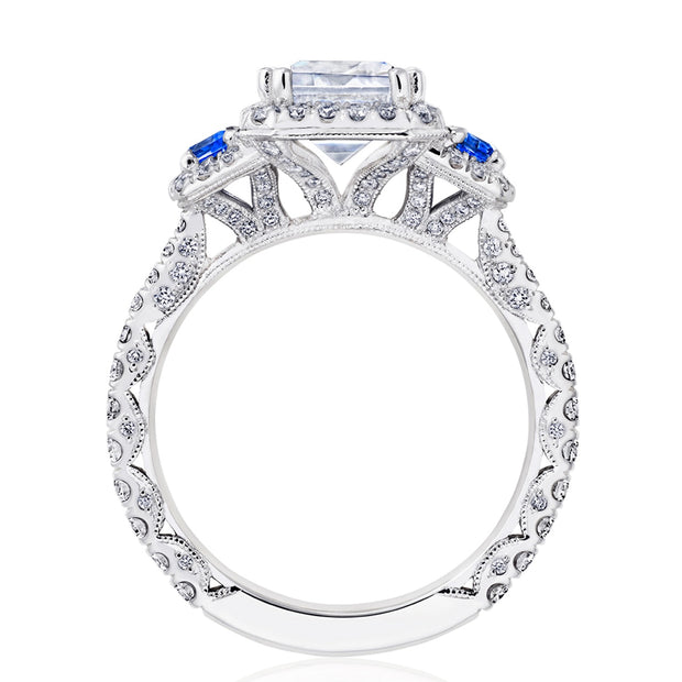 Emerald 3-Stone Engagement Ring