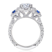 Oval 3-Stone Engagement Ring