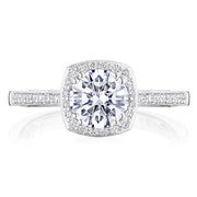 Round with Cushion Bloom Engagement Ring