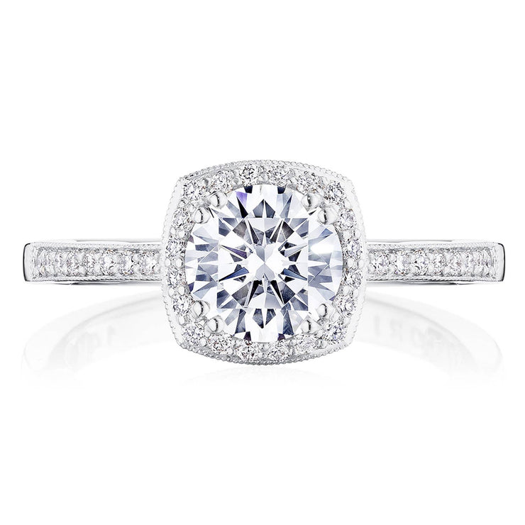 Round with Cushion Bloom Engagement Ring