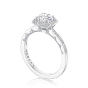 Round with Cushion Bloom Engagement Ring