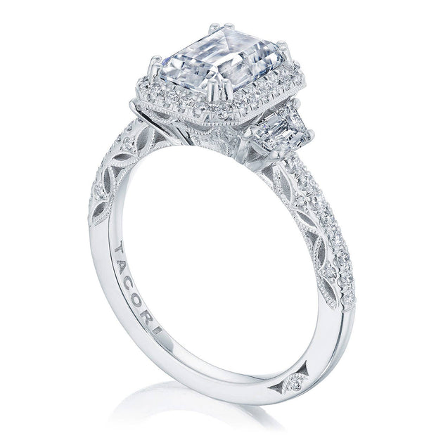 Emerald 3-Stone Engagement Ring